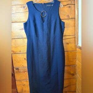Ivanka Trump Midnight Blue Midi Dress size 14
